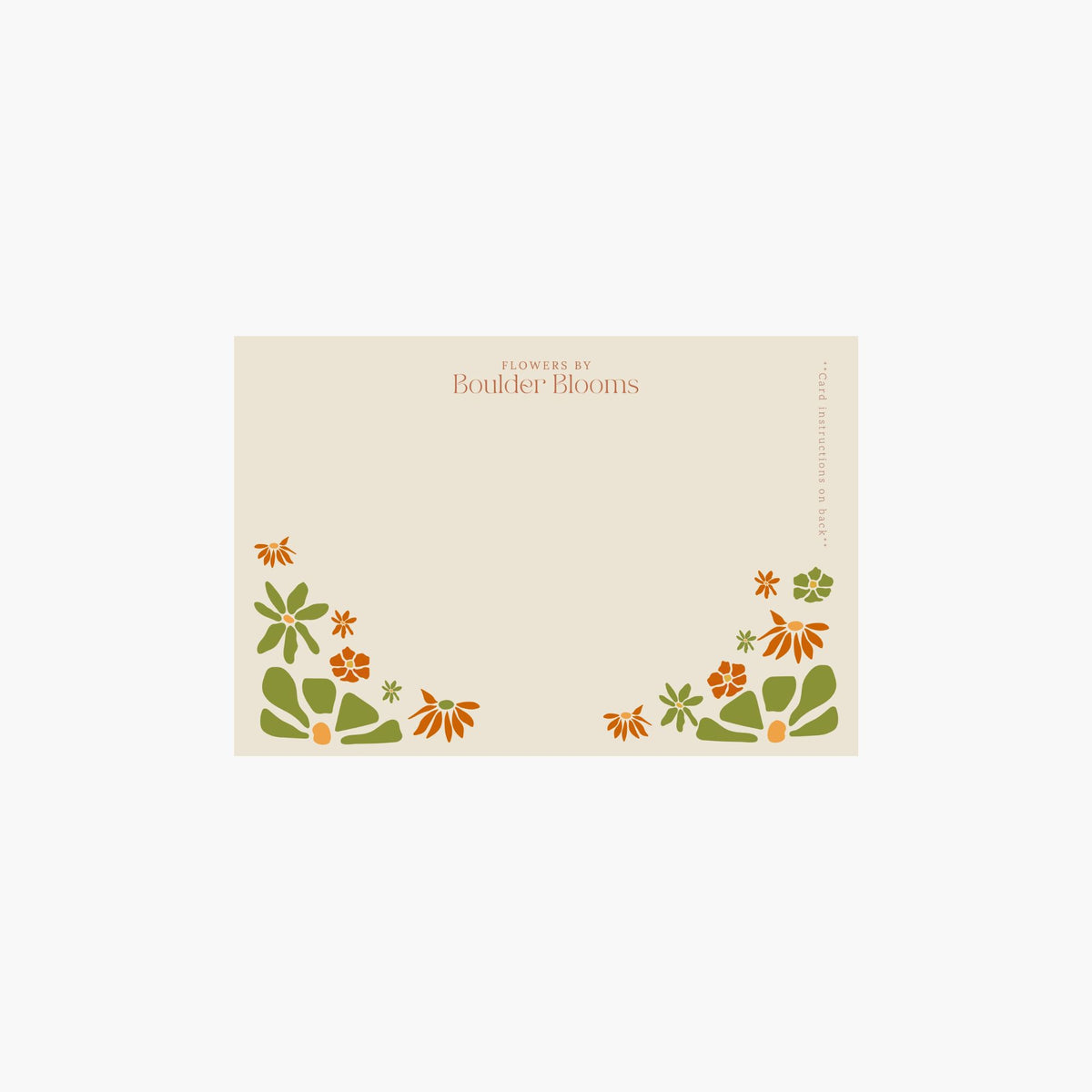 Complimentary Boulder Blooms Card