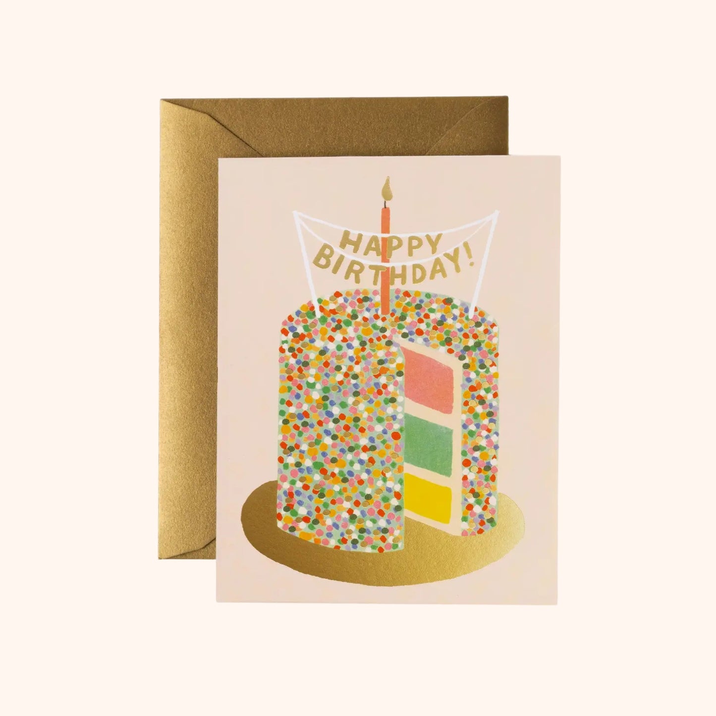 Happy Birthday Cake Greeting Card