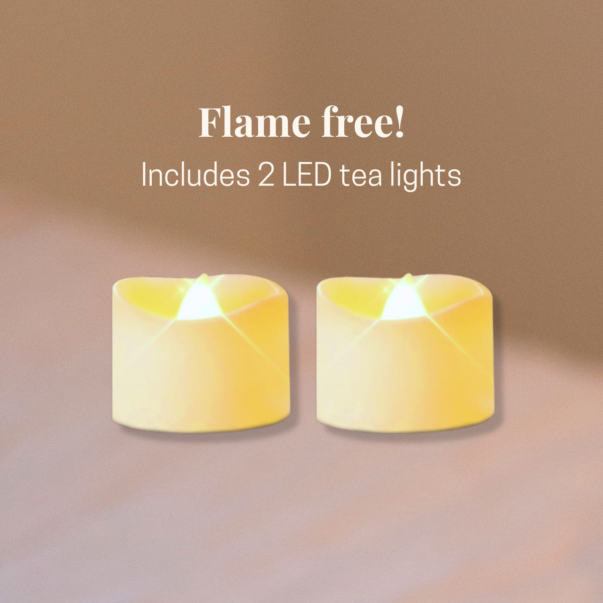 Votive Candle Holders w/ LED Tea Lights (set of 2)