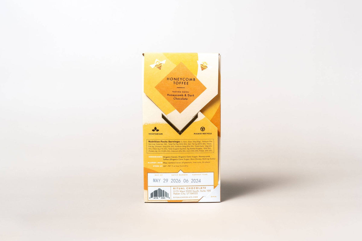Honeycomb Toffee Dark Chocolate Bar 70% Cacao