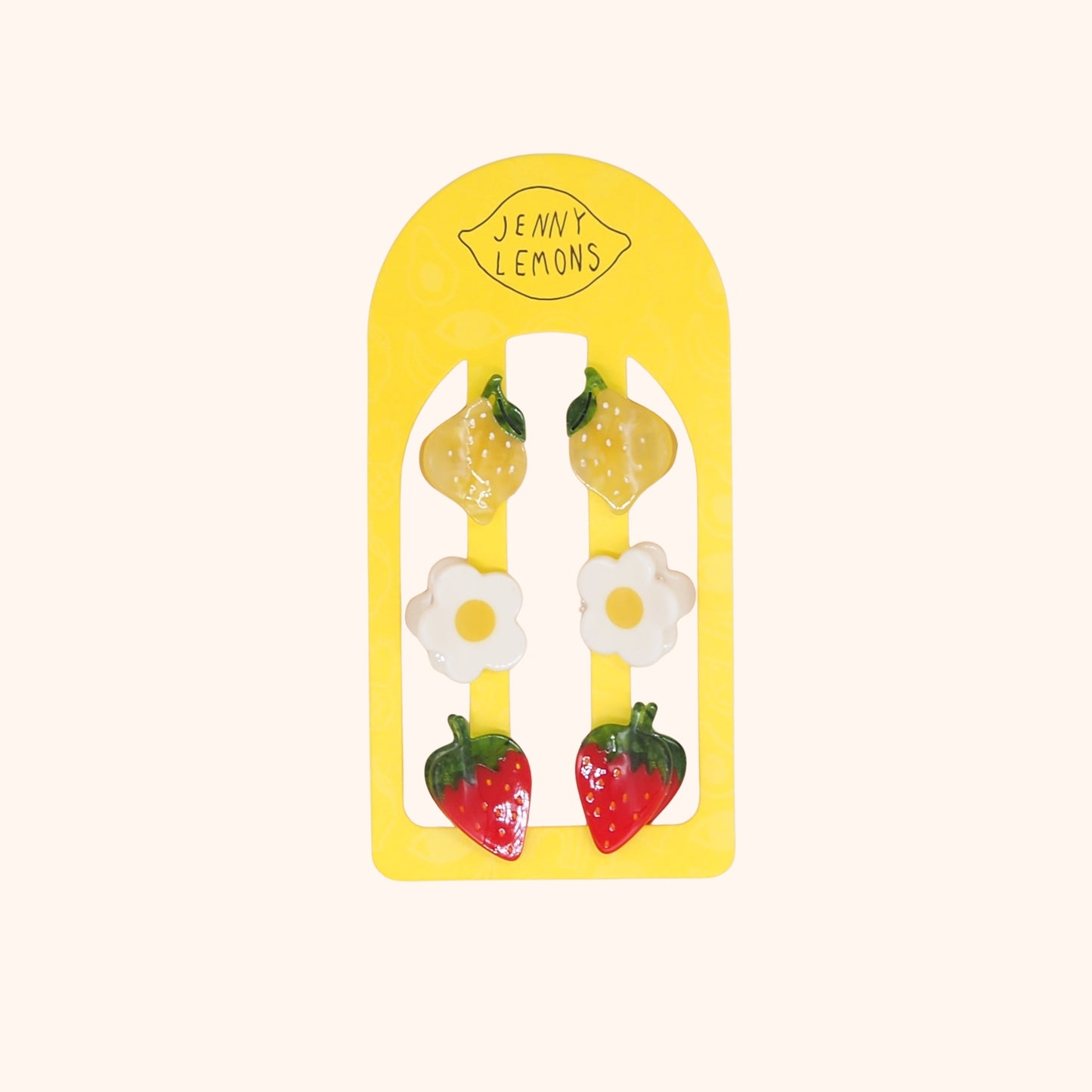 Mixed Fruit Mini Claw Clips